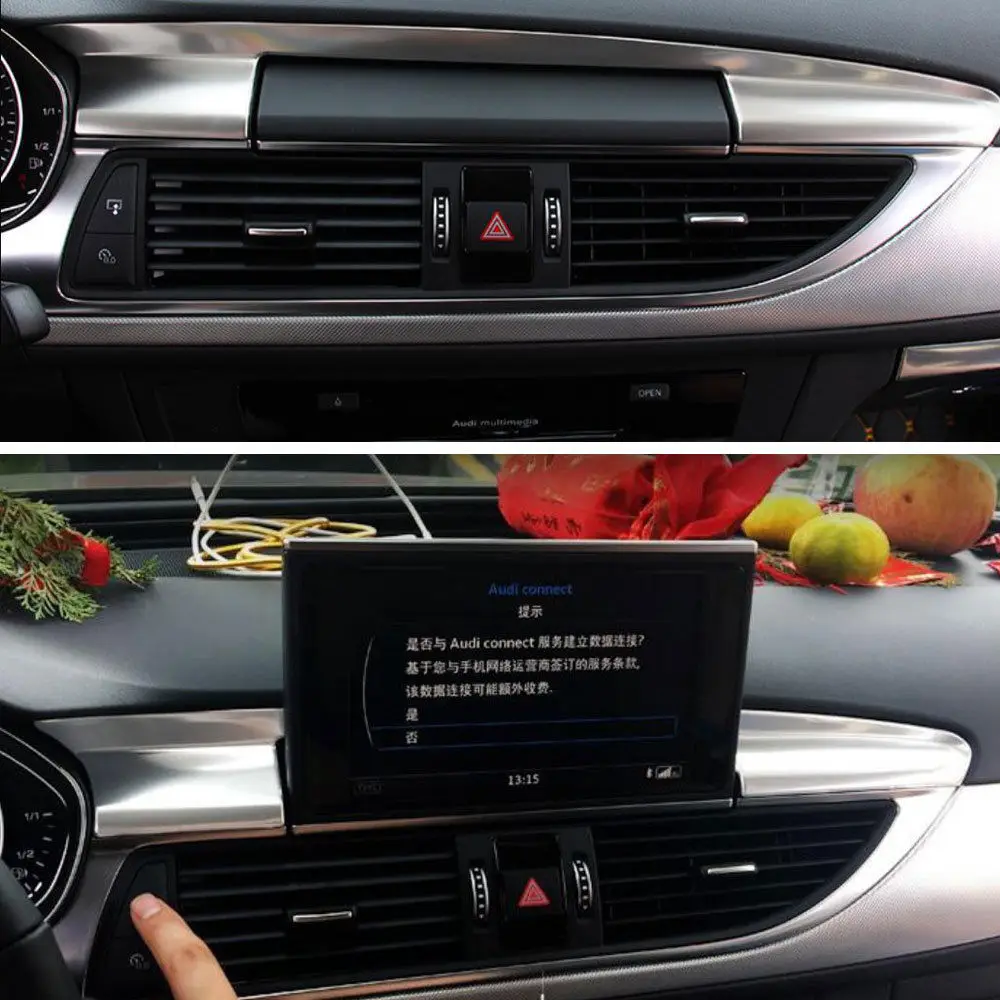 Stainless Steel Car Center Control Navigation Cover Trim Decoration Frame Fit for Audi A6 C7 2012-2016 Styling Accessories | Автомобили и