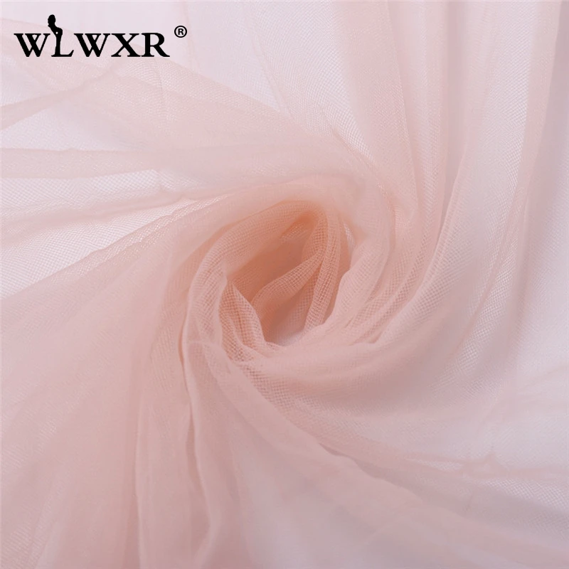 WLWXR, прозрачная плиссированная Сексуальная сетчатая летняя юбка, Женская белая пляжная юбка макси с высокой талией, женские Клубные вечерние длинные юбки