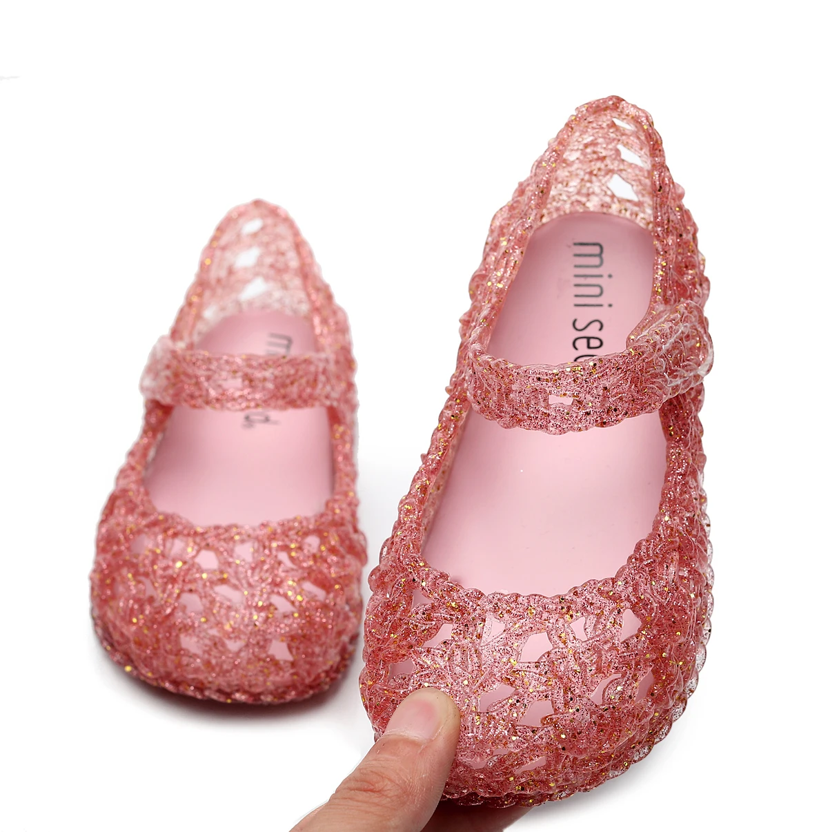 Обувь принцессы новые детские сандалии Melissa Mickey сандалии для девочек Желейный Кристалл детская обувь Микки тапочки Минни Маус