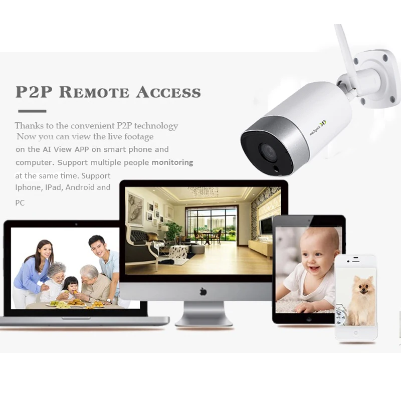 KingCam металлическая наружная 4MP Wifi ip камера HD 2 4G с защитой от атмосферных