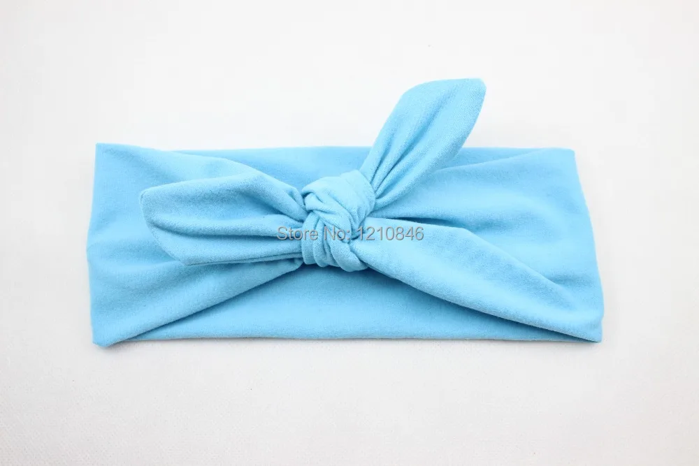Детский хлопковый ободок с бантом модная повязка на голову ушками кролика для