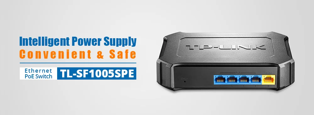 TP-LINK TL-SF1005SPE 5 порт 10/100 Мбит/с 4 порта Переключатель Ethernet сети полнодуплексный Ethernet Desktop