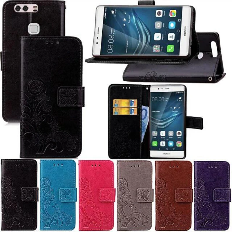 Cover Cell phone Case For Huawei P9 5.2&quot EVA-AL00 Flip PU Leather Diamond Flower Design Protection Holster Shell Card Slot Strap |