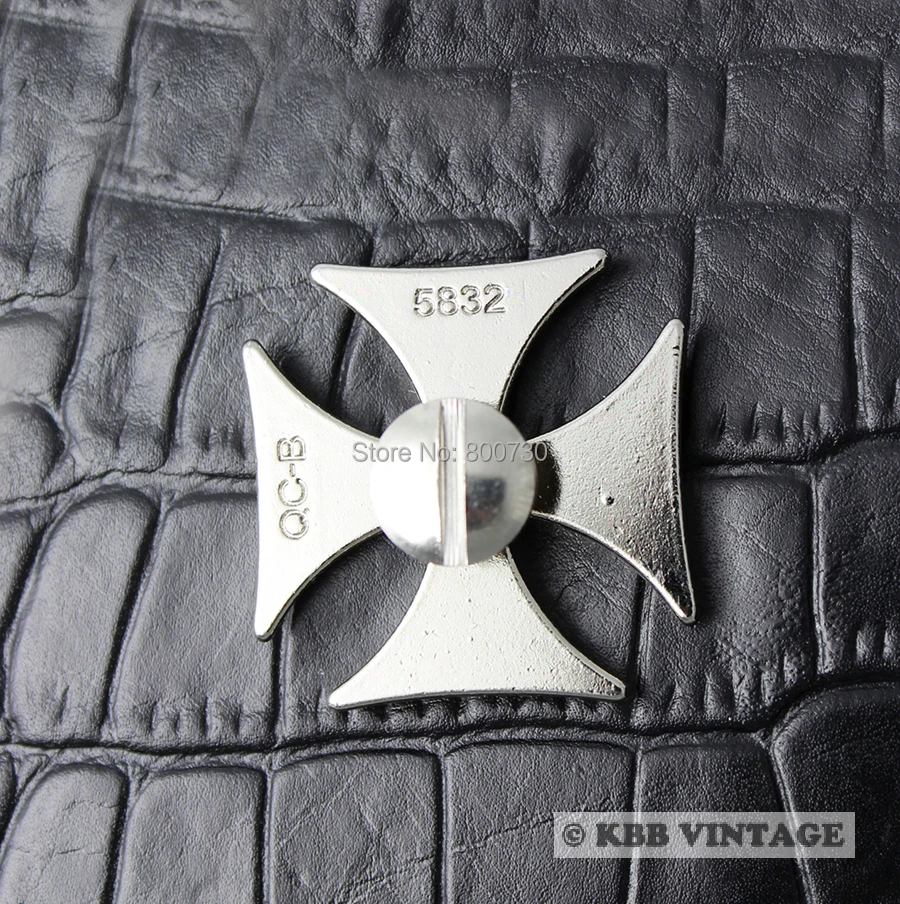 (KB605) 10 шт. Западный Мальтийский крест-Кончо кожевенное ремесло неоново-зеленый |