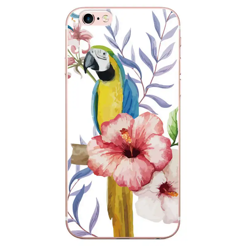 Ручная роспись Фламинго попугай лошадь Дизайн чехол для телефона iphone 5 5S SE 6 S 7
