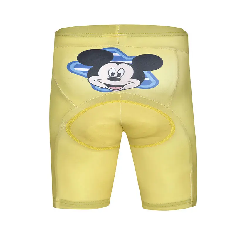 

Hot Child cycling Jersey Shorts sets Yellow pro Kids Cycling Clothing Riding Bicycle Jersey Mickey Family Ciclismo Boy and girl