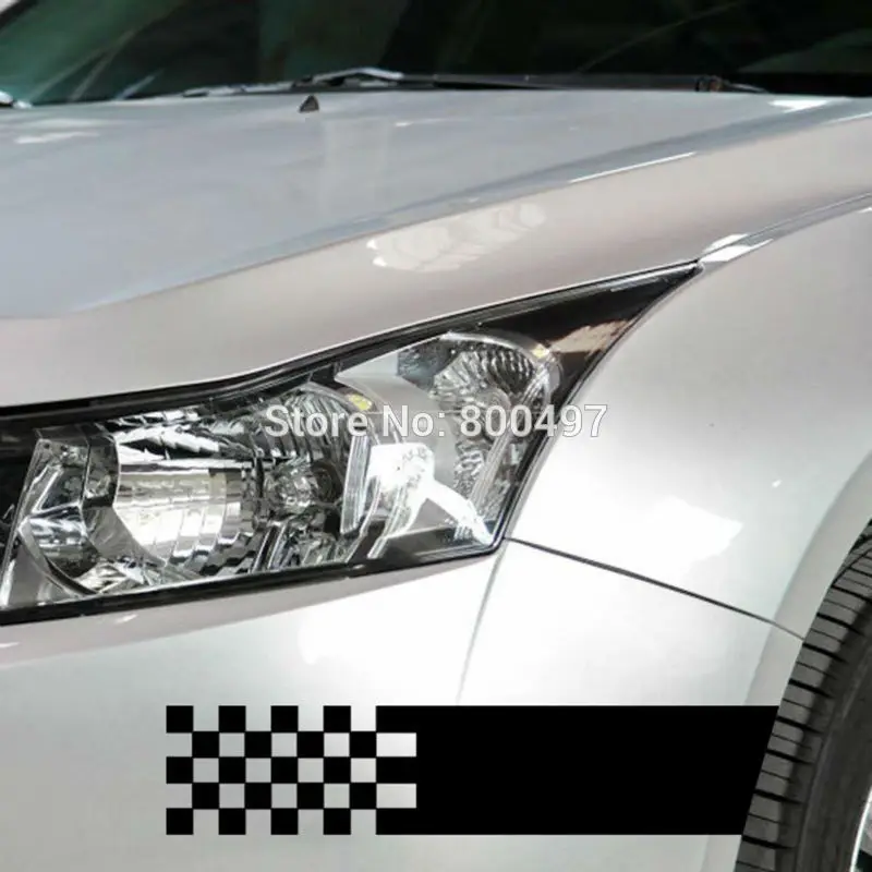 Креативные автомобильные наклейки черно-белые в клетку для Теслы Ford Honda Toyota Chevrolet