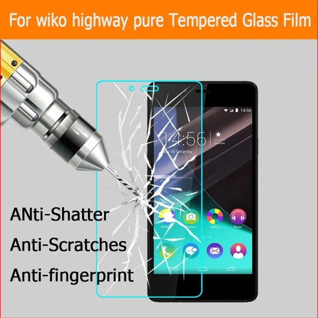 2.5D Закаленное стекло для Wiko Highway Pure 4G Защитная пленка Взрывозащищенная защитная
