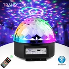 6 цветов Bluetooth дискотека свет Mp3 плеер динамик Led RGB сценический свет вращающийся Lumiere Звук Активированный DJ волшебный шар лампа для вечеринки
