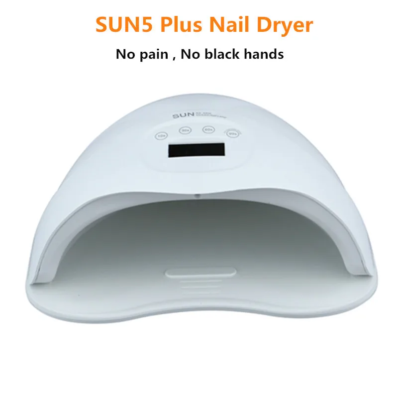 

SUN5 Plus 48W UV LED Lamp Nail Dryer LED Dual Hands Nail Lamp Curing UV Gel Nail Polish With LCD Timer Display Automatic Sensing