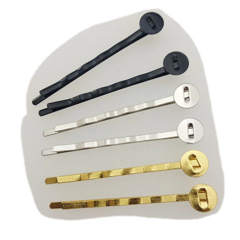 50pcs/set 5cm with trays hair clips for handmade hari pins in jewelry pin diy accessories |