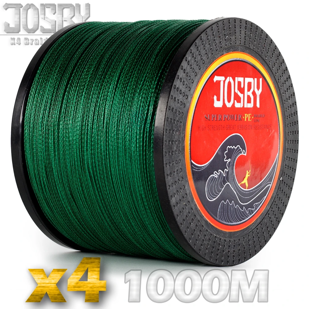 JOSBY 2 шт 1000 м 4 нити 8 нитей многоцветная PE плетеная проволока многофиламентная