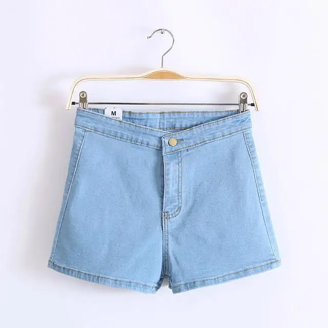 H51520 Oufan summer new Korean version was thin elastic waist denim shorts hot pants big yards | Женская одежда
