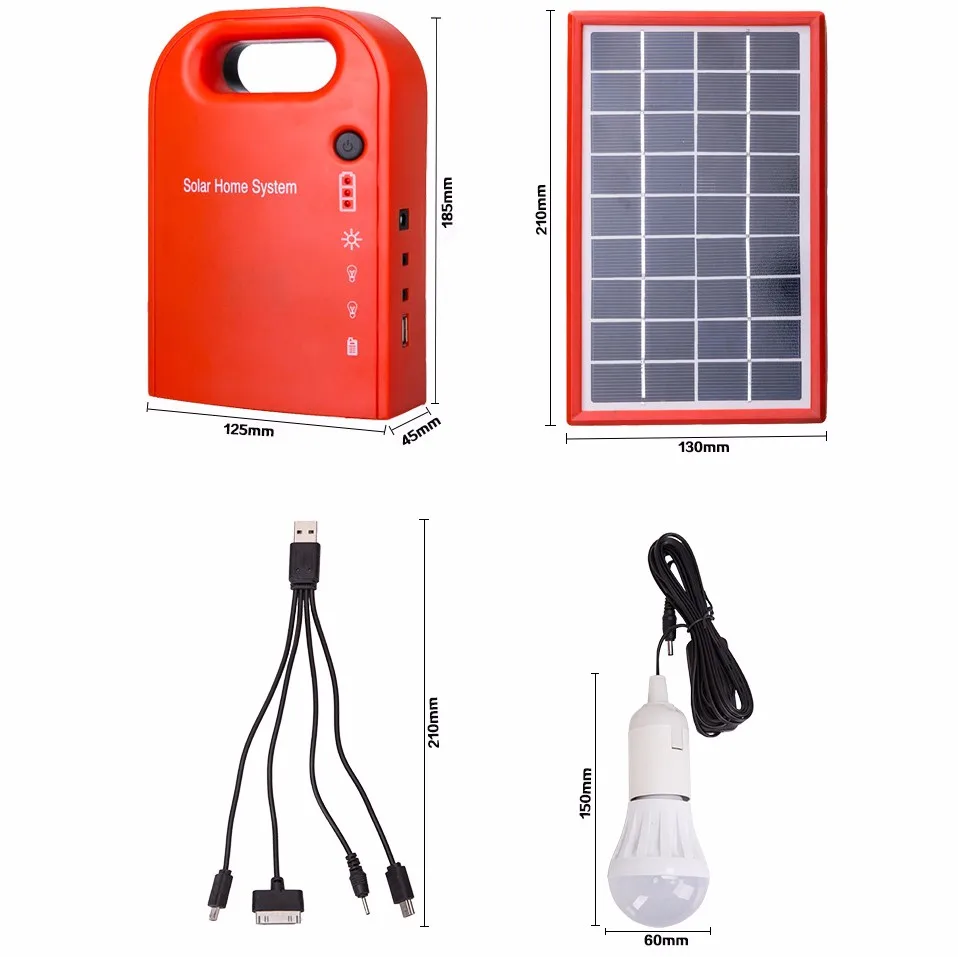 Портативная солнечная панель с двумя светодиодными лампами большая емкость