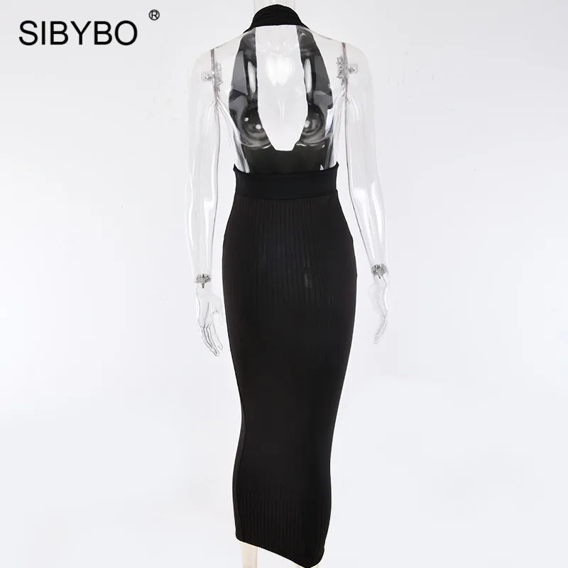 Sibybo сексуальное нижнее белье с глубоким v образным вырезом летнее женское платье