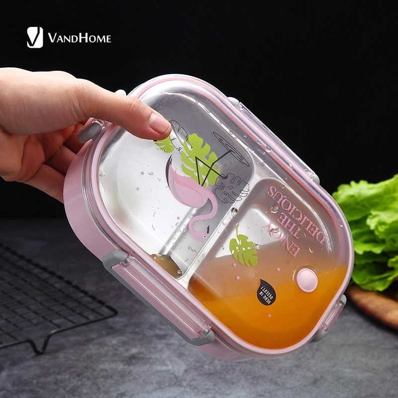 VandHome коробка для ланча детей японский 304 из нержавеющей стали Bento box герметичный