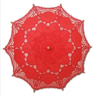 free shipping lace sun umbrella cotton embroidery lace parasol wedding umbrella decorations multi color