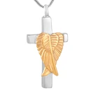 MJD9734 Крылья Ангела крест урна кулон памятный кулон для праха ювелирные изделия Кремация ожерелье + бесплатная 20 дюймов Цепь + набор