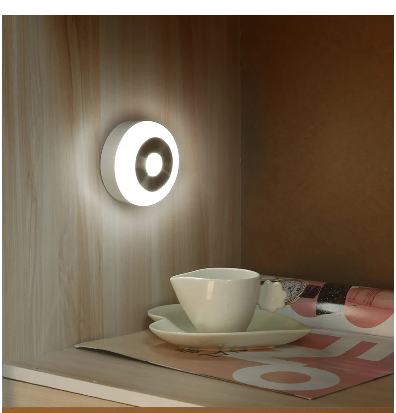 Woodpow светодиодный PIR датчик движения тела ночные светильники AA перезаряжаемая Индукционная лампа инфракрасный датчик для шкафа настенный шкаф коридор