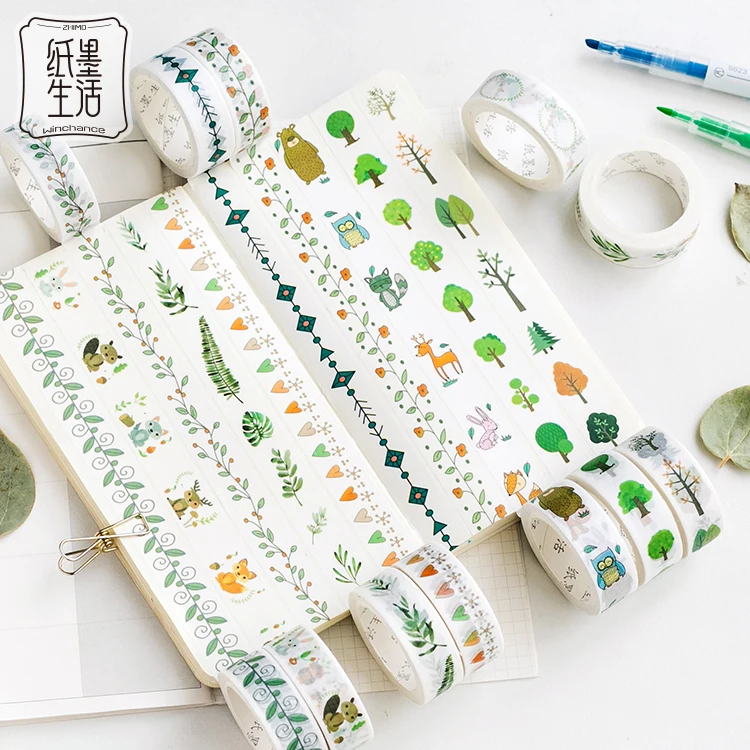 

Маленький лес васи лента декоративное ремесло клейкая лента DIY Скрапбукинг стикер этикетка Маскировочная лента