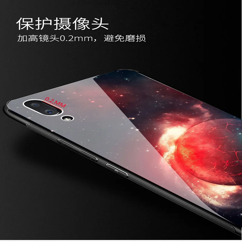 For vivo V9 Case Y85 phone Cases cartoon Tempered glass cover vivoV9 Protection Shell fundas V 9 coque | Мобильные телефоны и