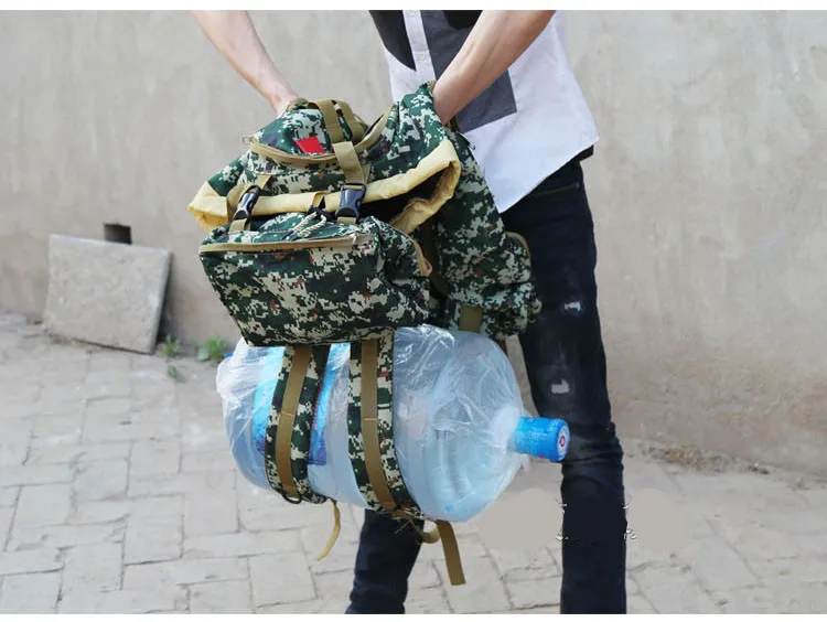 70 литров брызг воды Мужской Рюкзак Винтажный Холст Школьная Сумка мужские