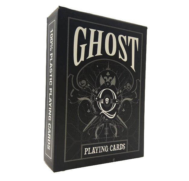 GHOST Одна колода черный призрак покерный коврик Евро стиль пластик покер игральные карты водостойкие карты Хорошая цена азартные игры настольная игра - Цвет: GHOST
