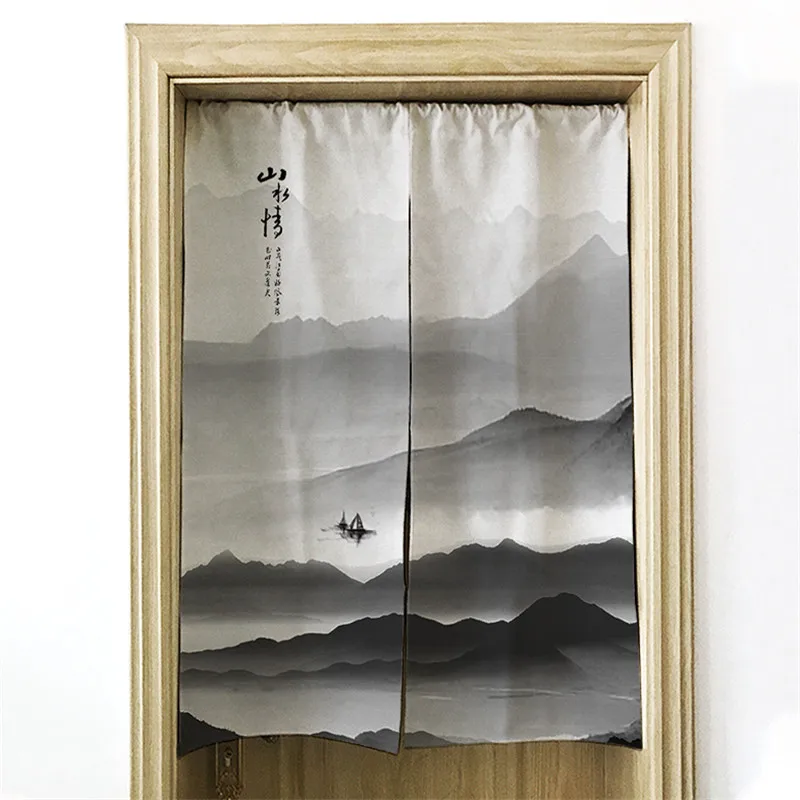 Японский стиль занавеска пейзаж кухня ресторан Декор половина занавески окно