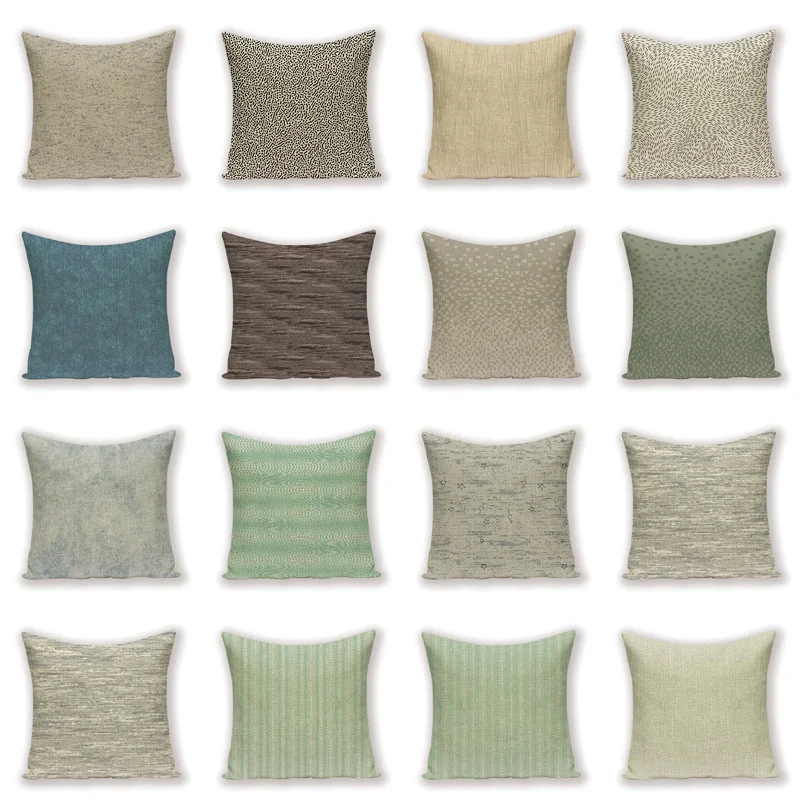 Чехол на подушку с геометрическим рисунком желто-зеленый роскошные подушки для