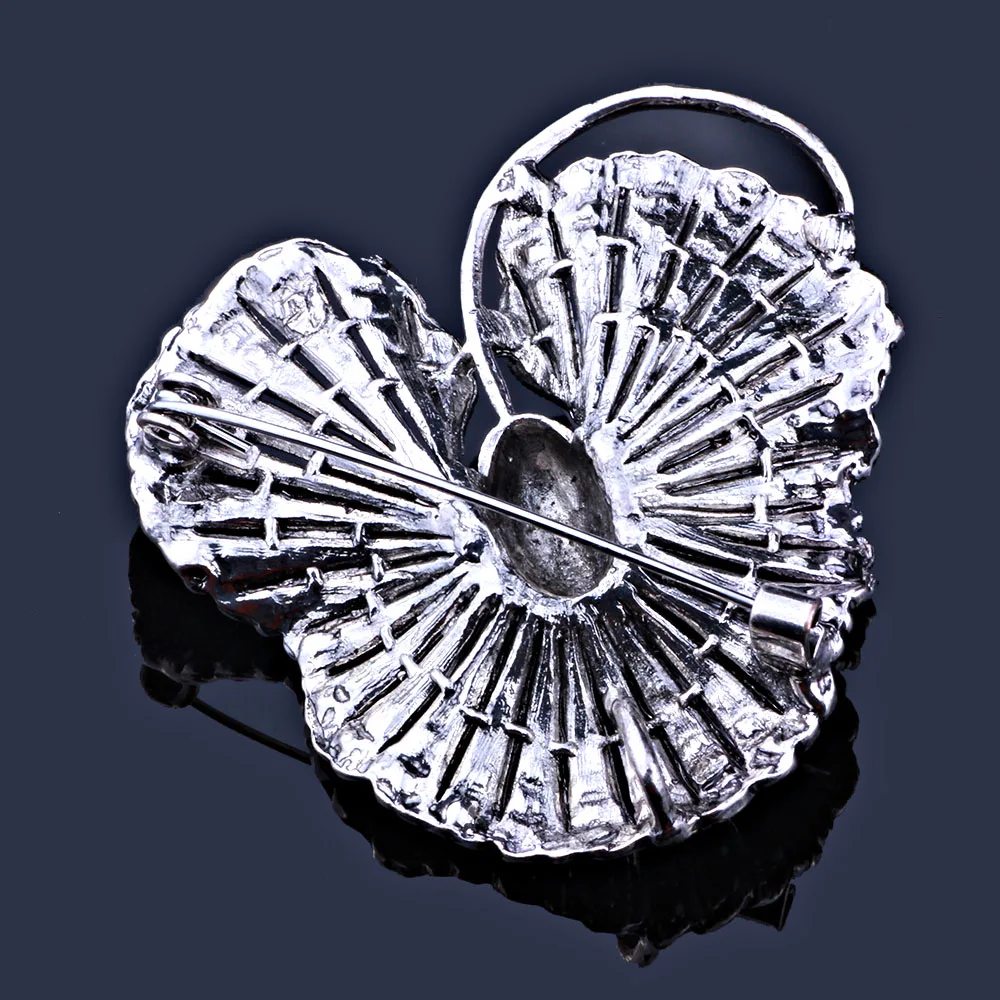 Женская Винтажная брошь в виде большого листа | Украшения и аксессуары