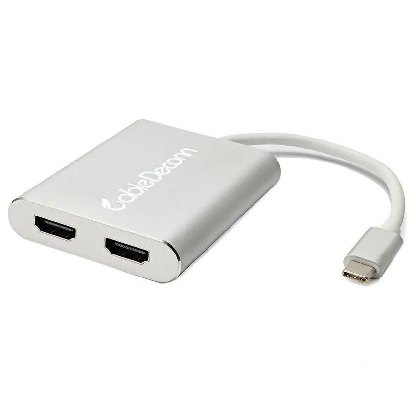 USBC 3 1 преобразователь типа c в двойной HDMI концентратор кабель 4K адаптер