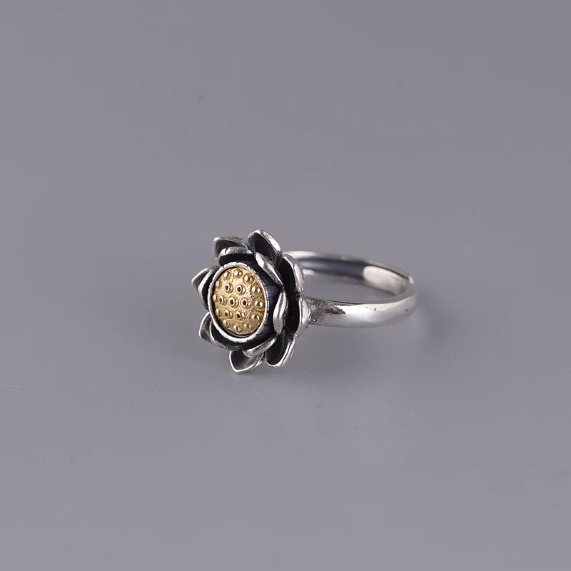 Женское кольцо с лотосом серебро 925 пробы|Кольца| |