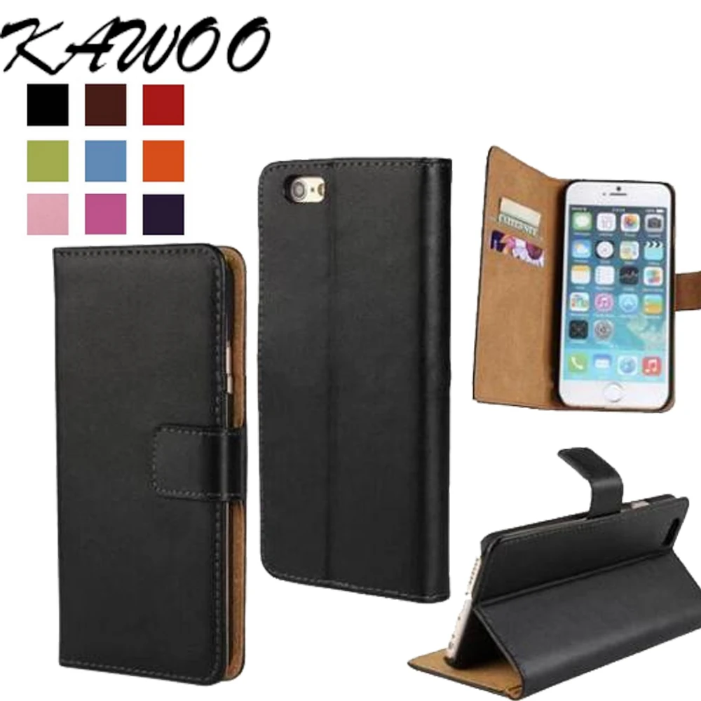 Чехол из натуральной кожи с откидной крышкой и отделениями для карт iPhone 6S/6S Plus