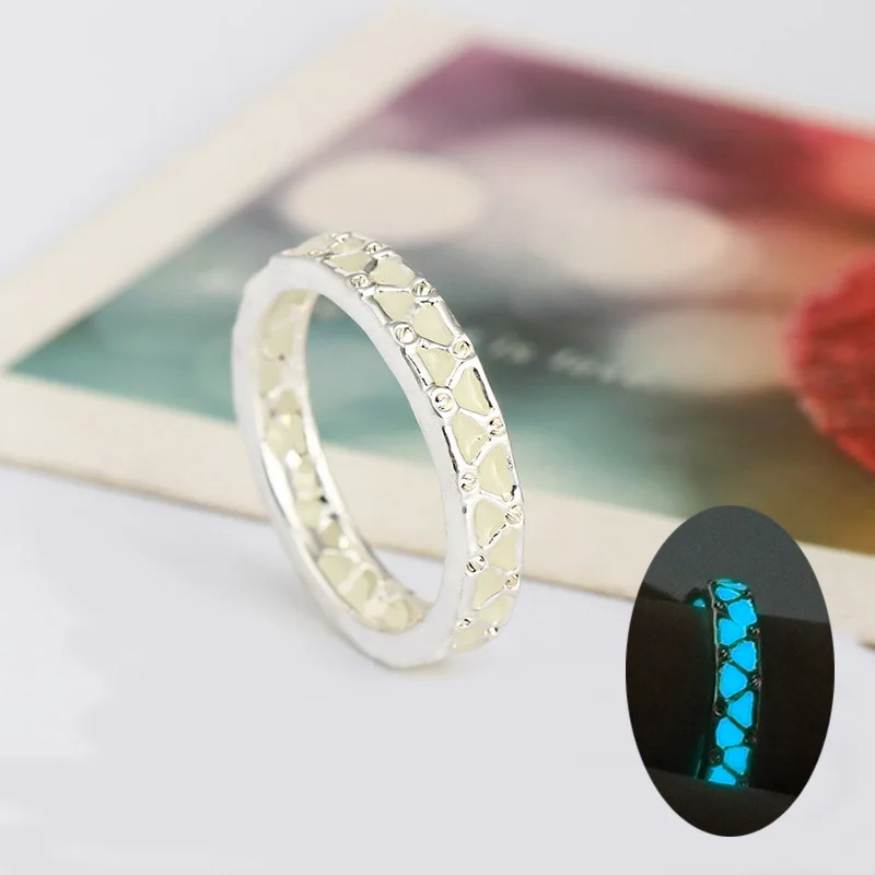 ФЛУОРЕСЦЕНТНОЕ светящееся в темноте кольцо унисекс | Украшения и аксессуары