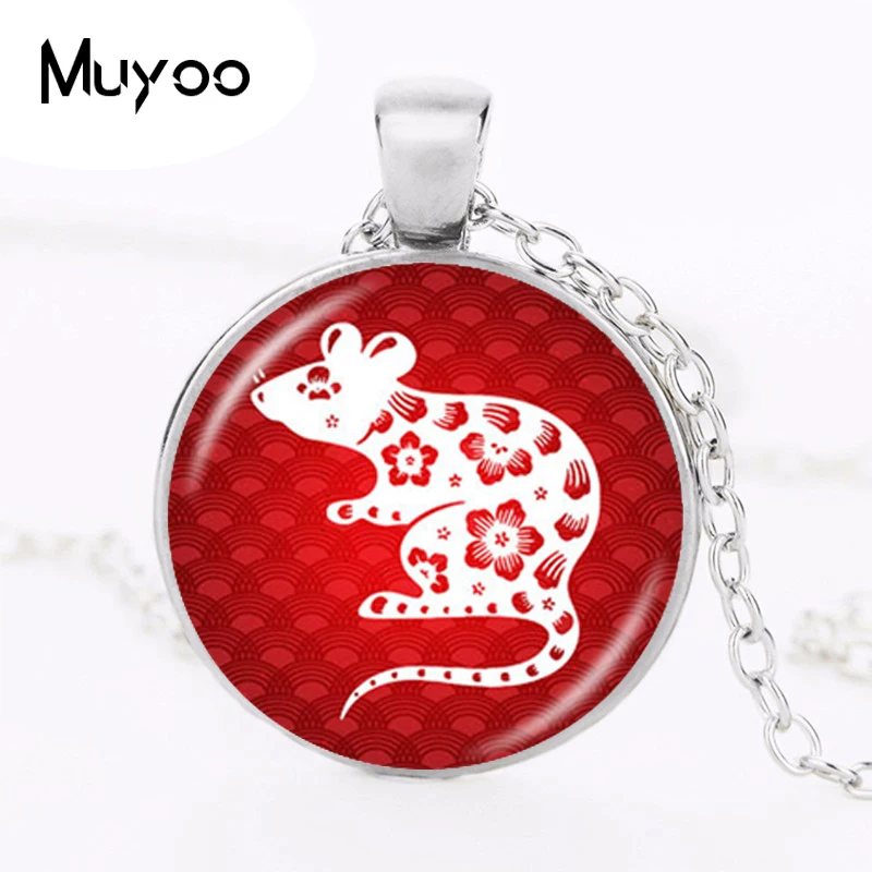 Ожерелье с китайским зодиаком год крысы бык тигр кролик дракон аксессуары