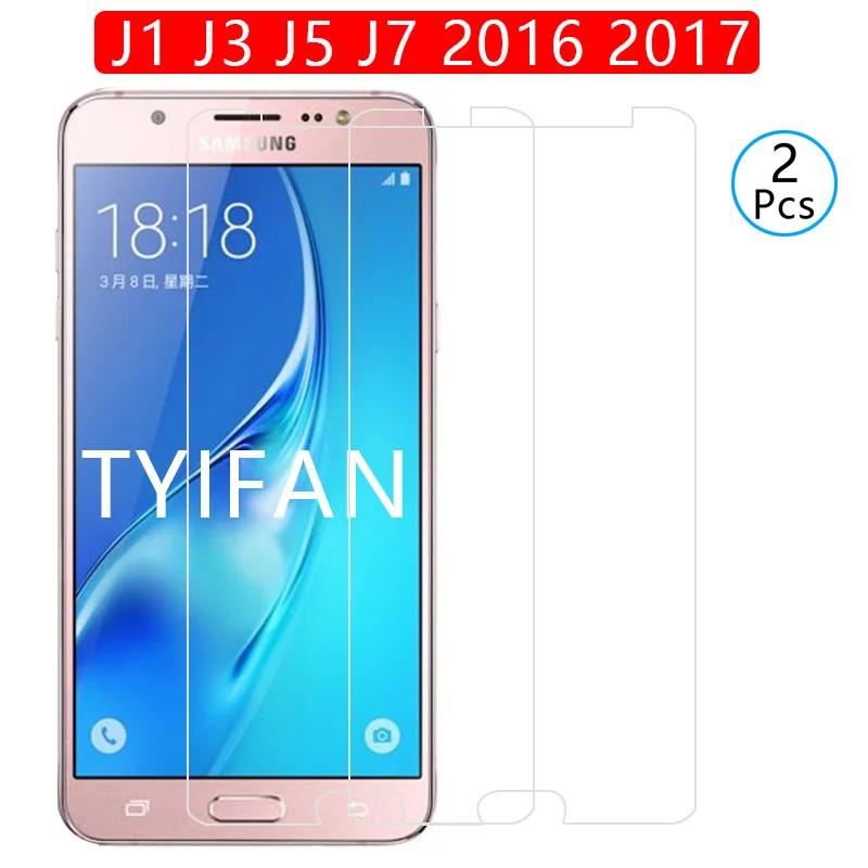 2 шт. закаленное стекло для samsung j1 j3 j5 j7 2016 2017 защитный Защитное экрана на galaxy j 1 3 5 7