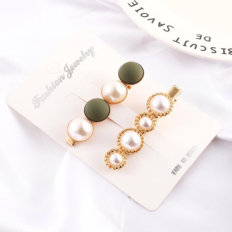 2 шт./компл. модные жемчужные заколки для волос женщин и девочек элегантные