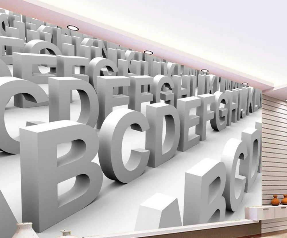 Пользовательские фото обои современный минимализм письмо домашний Декор