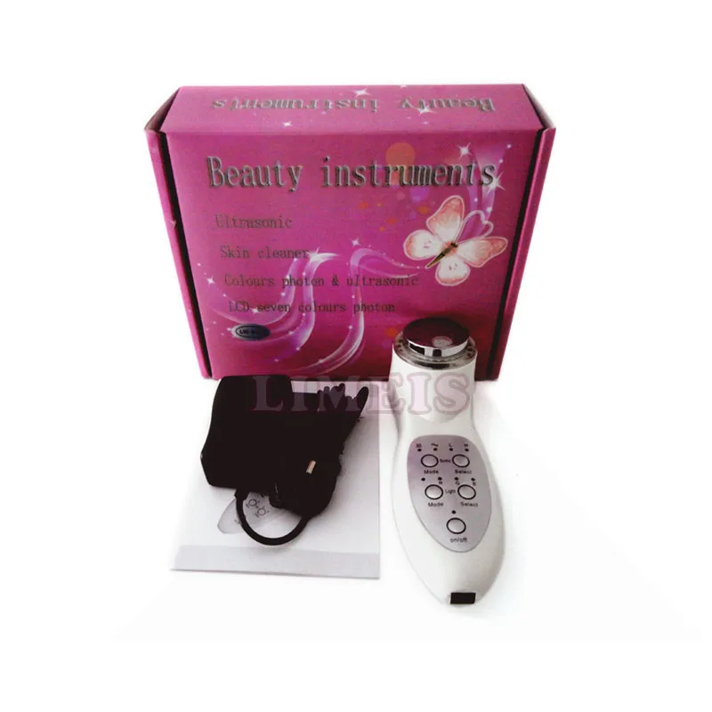 Ультразвуковой светодиодный фотонный терапевтический массажер для лица