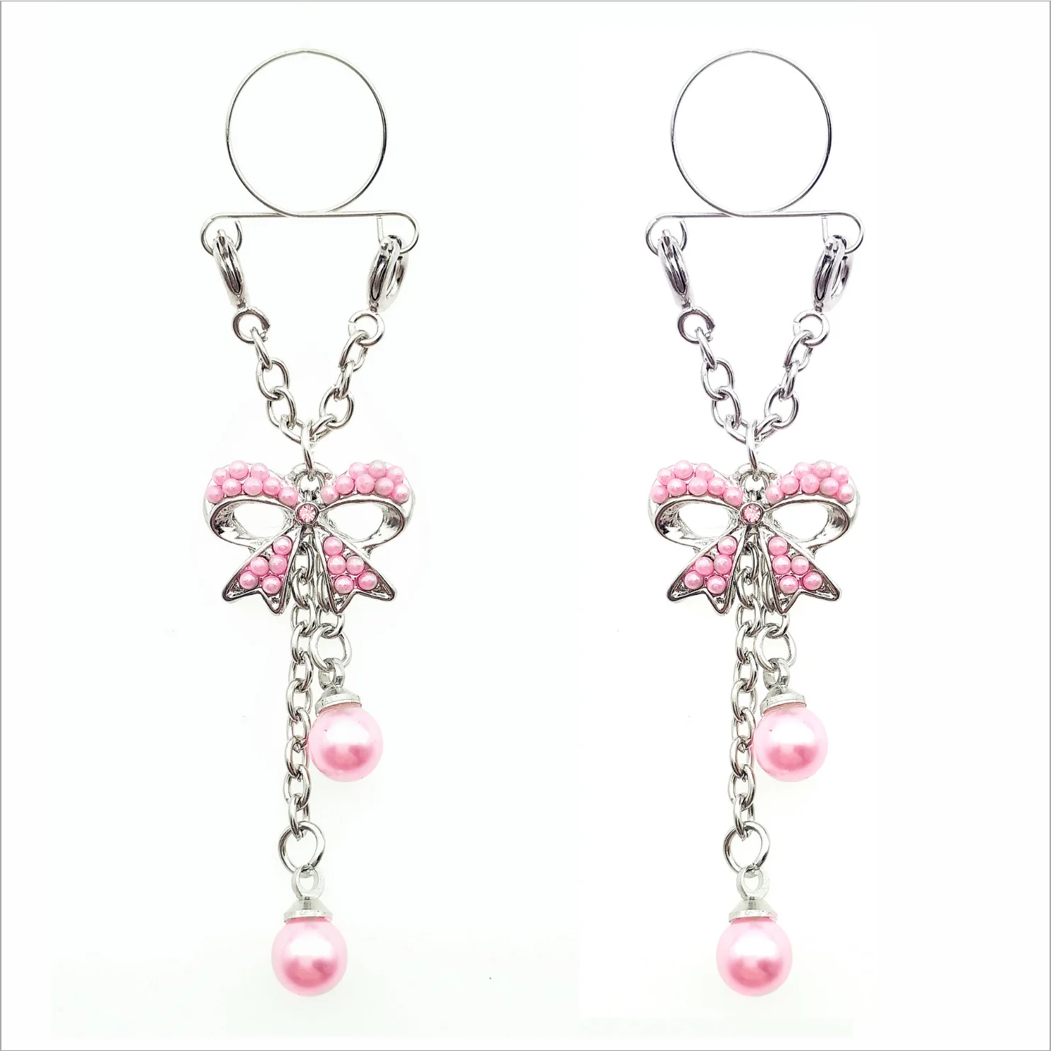 Розовая бабочка кольцо для сосков искусственное пирсинг тела|body piercing|nipple ringpiercing