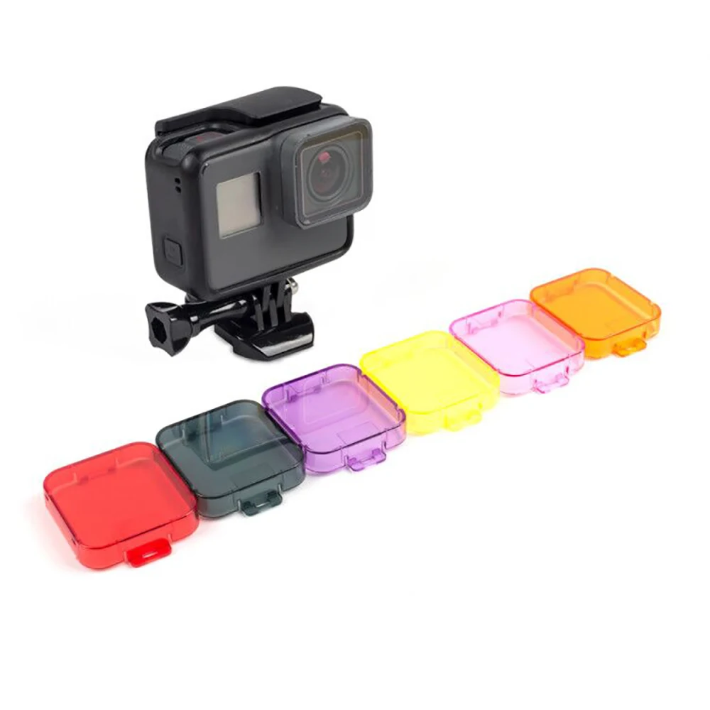 Фильтр для дайвинга GoPro Hero 7 6 5 цветов черная крышка камеры объектива красный