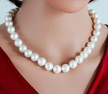 

free shipping >>>>noble jewelry Details about gorgeous huge11-13mm south sea round white pearl necklace 925s