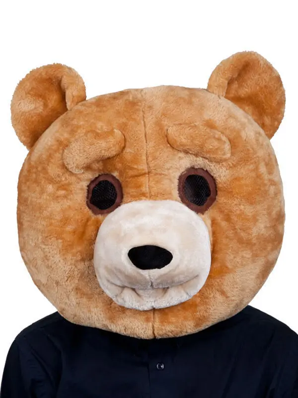 Teddy bear smiling face mascot adult costume clothing spending big head animal masks | Тематическая одежда и униформа