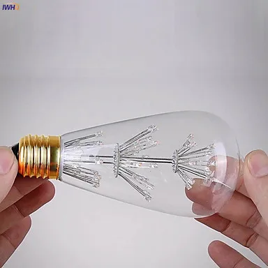 IWHD Bombillas Светодиодная лампа Эдисона 3 Вт A19 ST64 G80 винтажная Ретро Ampoule Gloeilamp