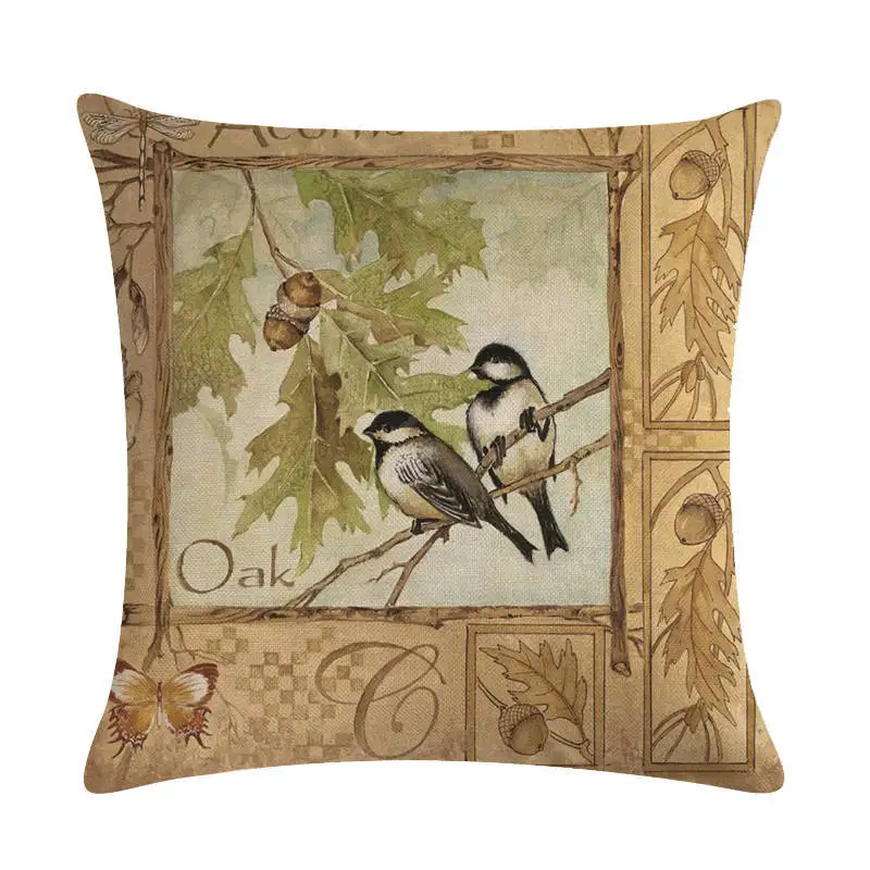 Винтажные Животные наволочки Сова олень лося медведь скандинавский горный плот