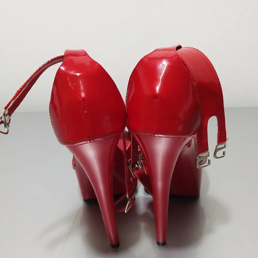 15 cm high heel waterproof platform sexy silver bride's wedding shoes nightclub lapel sandals | Обувь