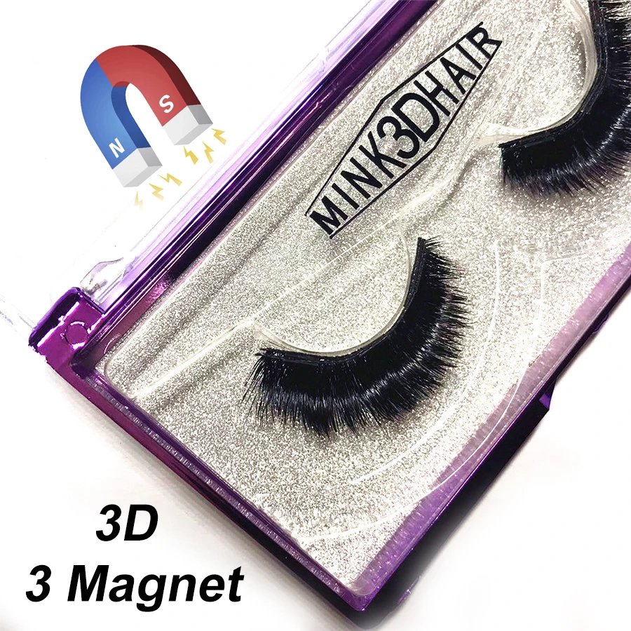 4 магнита норковые ресницы набор для макияжа глаз толстые 3d Магнитные накладные