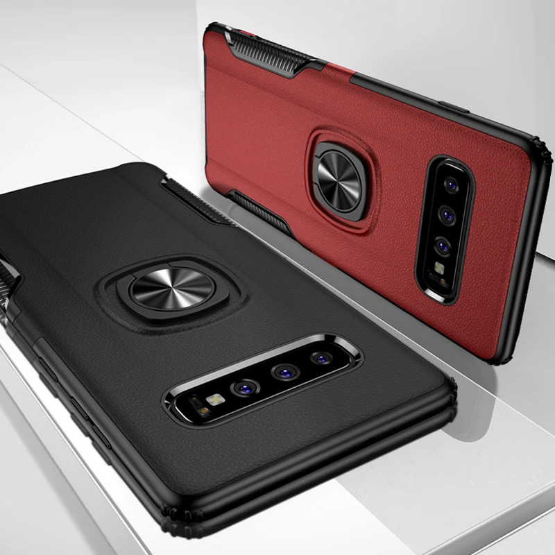 Ударопрочный чехол с магнитным кольцом для samsung S10 Plus S 9 10 A8 силиконовые чехлы для samsung Galaxy S10Plus чехол A 8