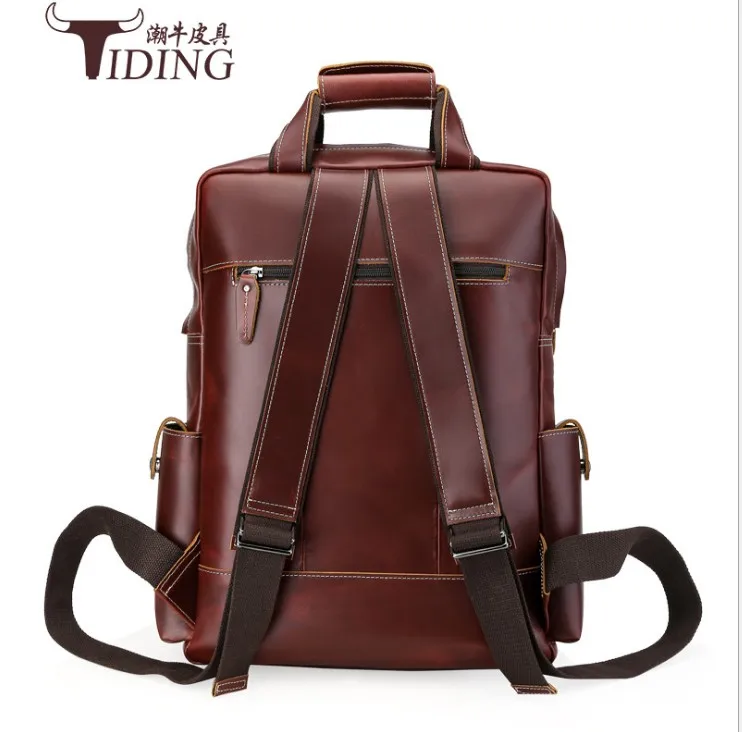 Мужской большой рюкзак из натуральной кожи в английском стиле|backpack bag|backpack bags