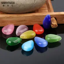 ShinyGem 10*15/13*18 мм горизонтальные отверстия капли воды кошачий глаз
